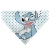 Pet Bandana - Lilo & Stitch Stitch Winking Pose and Polka Dots White/Blue