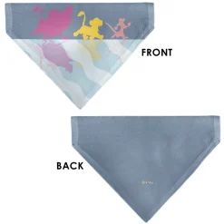 Pet Bandana - Lion King No Worries Silhouette Reflection Pose Blues/Pinks/Yellow