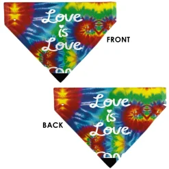 Pet Bandana - LOVE IS LOVE BD Tie Dye/White