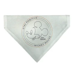 Pet Bandana - Mickey Mouse STAY POSITIVE Line White/Multi Color