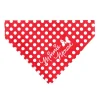 Pet Bandana - MINNIE MOUSE Autograph Script Polka Dot Red/White