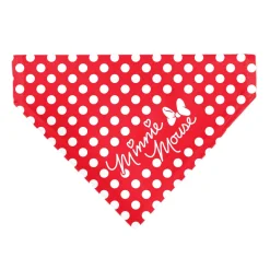 Pet Bandana - MINNIE MOUSE Autograph Script Polka Dot Red/White