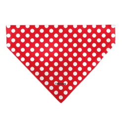 Pet Bandana - MINNIE MOUSE Autograph Script Polka Dot Red/White
