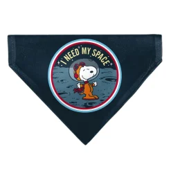 Pet Bandana - Peanuts Astronaut Snoopy I NEED MY SPACE Pose Blue