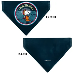 Pet Bandana - Peanuts Astronaut Snoopy I NEED MY SPACE Pose Blue