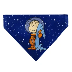 Pet Bandana - Peanuts Astronaut Linus Security Blanket Space Pose Blue