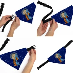 Pet Bandana - Peanuts Astronaut Linus Security Blanket Space Pose Blue