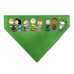 Pet Bandana - Peanuts Gang Group Pose Green
