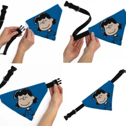Pet Bandana - Peanuts Lucy van Pelt Smiling Face Pose Blue
