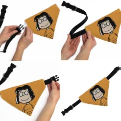 Pet Bandana - Peanuts Marcie Smiling Face Pose Yellow