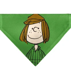 Pet Bandana - Peanuts Peppermint Patty Smiling Face Pose Green