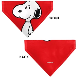 Pet Bandana - Peanuts Snoopy Smiling Face Pose Red