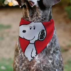 Pet Bandana - Peanuts Snoopy Smiling Face Pose Red