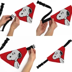Pet Bandana - Peanuts Snoopy Smiling Face Pose Red