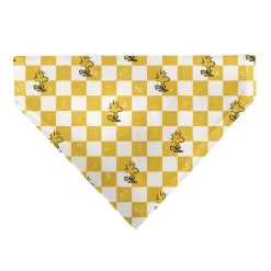 Pet Bandana - Peanuts Woodstock Pose Checker Yellow/White