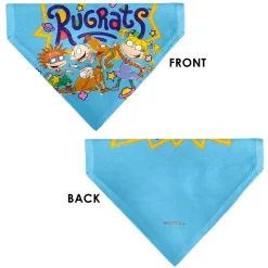 Pet Bandana - RUGRATS Four Character Group Pose and Title Logo Light Blue