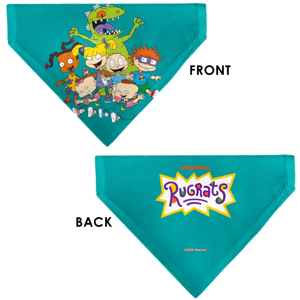 Pet Bandana - Rugrats Kids Group Pose and Title Logo Blue