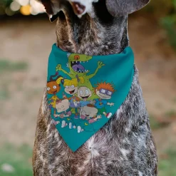 Pet Bandana - Rugrats Kids Group Pose and Title Logo Blue