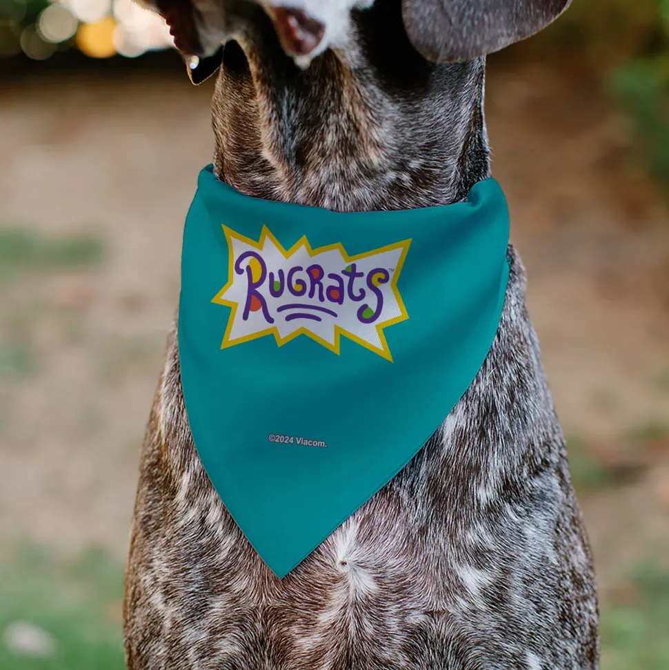 Pet Bandana - Rugrats Kids Group Pose and Title Logo Blue