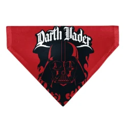 Pet Bandana - Star Wars DARTH VADER Face and Text Flame Red/Black/White