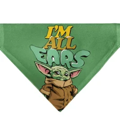 Pet Bandana - Star Wars Grogu I'M ALL EARS Pose Green