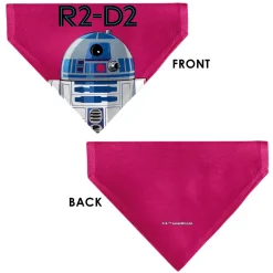 Pet Bandana - Star Wars R2-D2 Text and Pop Art Pose Red/Black/Blue