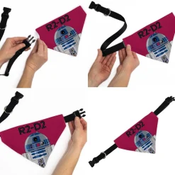 Pet Bandana - Star Wars R2-D2 Text and Pop Art Pose Red/Black/Blue