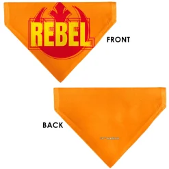 Pet Bandana - Star Wars REBEL Text and Rebel Alliance Insignia Orange/Red/Yellow