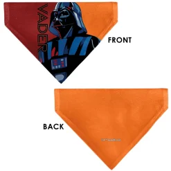 Pet Bandana - Star Wars VADER Text and Pop Art Pose Red/Orange/Black