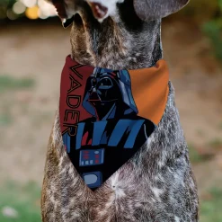 Pet Bandana - Star Wars VADER Text and Pop Art Pose Red/Orange/Black