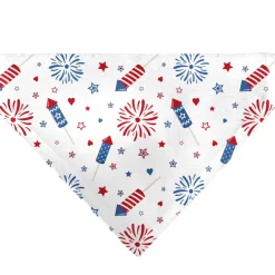 Pet Bandana - Stars and Stripes Fireworks White/Blue/Red