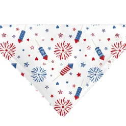 Pet Bandana - Stars and Stripes Fireworks White/Blue/Red