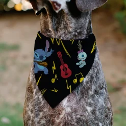Pet Bandana - Stitch and Scrump Ukulele Jam Pose Black/Yellow