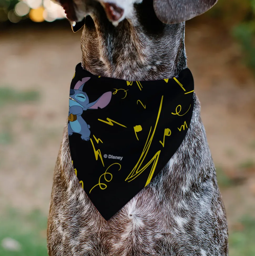 Pet Bandana - Stitch and Scrump Ukulele Jam Pose Black/Yellow
