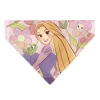 Pet Bandana - Tangled Rapunzel and Pascal Flowers Pose Pinks