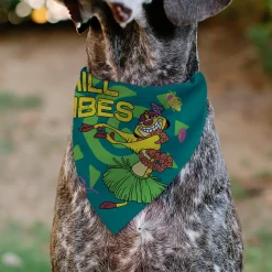 Pet Bandana - The Lion King Timon CHILL VIBES Hula Pose Blue/Multi Color