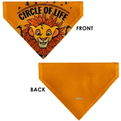Pet Bandana - The Lion King Young Simba CIRCLE OF LIFE Pose Oranges/Black