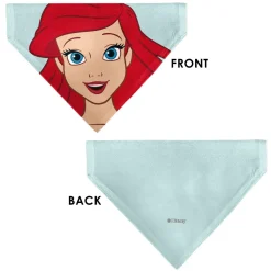 Pet Bandana - The Little Mermaid Ariel Face Close-Up Light Blue