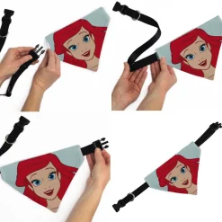 Pet Bandana - The Little Mermaid Ariel Face Close-Up Light Blue