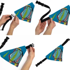 Pet Bandana - Toy Story Rex Pop Art Pose Blue/Multi Color