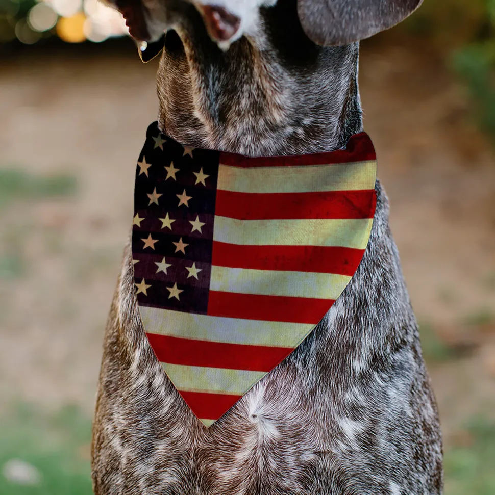Pet Bandana - Vintage US Flag Repeat