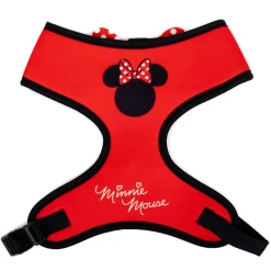 Pet Harness - Minnie Mouse Ears and Bow Icon with Autograph Red and Bow Applique Polka Dot Red/White