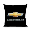 Pillow - THROW - Chevy Bowtie CHEVROLET Black Gold Silver-Fade