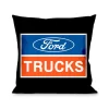 Pillow - THROW - FORD TRUCKS Logo2 Black White Blue Red