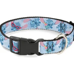 Plastic Clip Collar - Baby Stitch Poses Close-Up Baby Blue