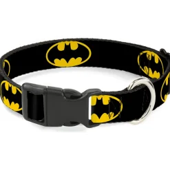Plastic Clip Collar - Batman Shield Black/Yellow