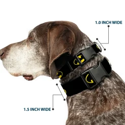 Plastic Clip Collar - Batman Shield Black/Yellow