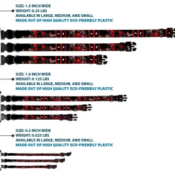 Plastic Clip Collar - Deadpool 2-Action Poses/Splatter Logo Black/Red/White