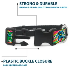 Plastic Clip Collar - Grateful Dead Dancing Bears Swirl Multi Color