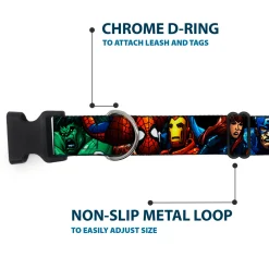 Plastic Clip Collar - Marvel Universe Superheroes Stacked